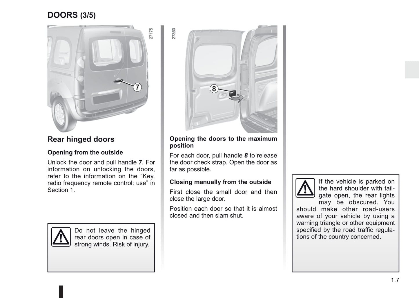 2011-2012 Renault Kangoo Gebruikershandleiding | Engels