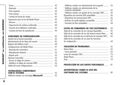 Alfa Romeo Blue&Me en Combinación con Radionav  Instrucciones 2009 - 2010