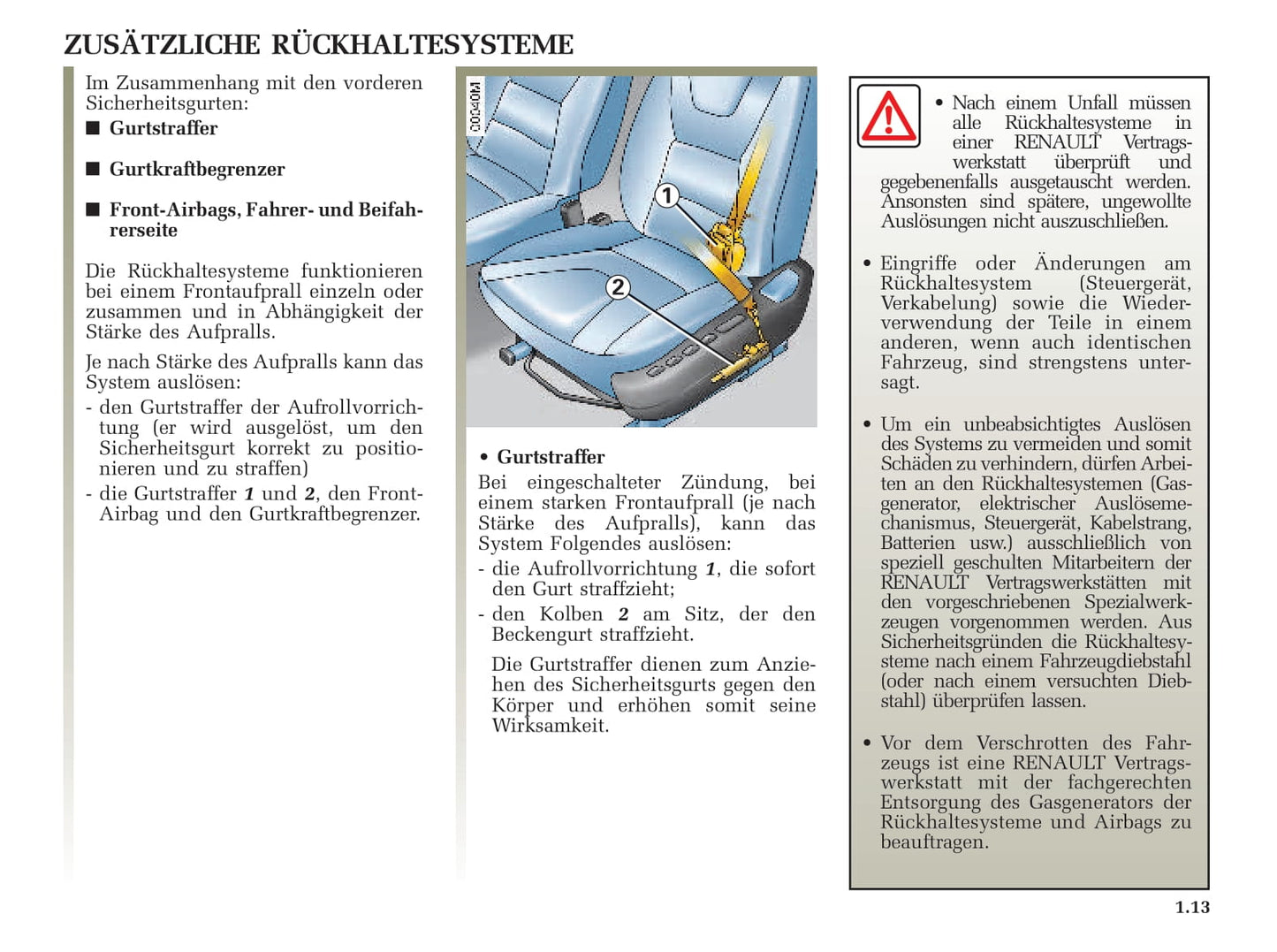 2002-2003 Renault Avantime Owner's Manual | German
