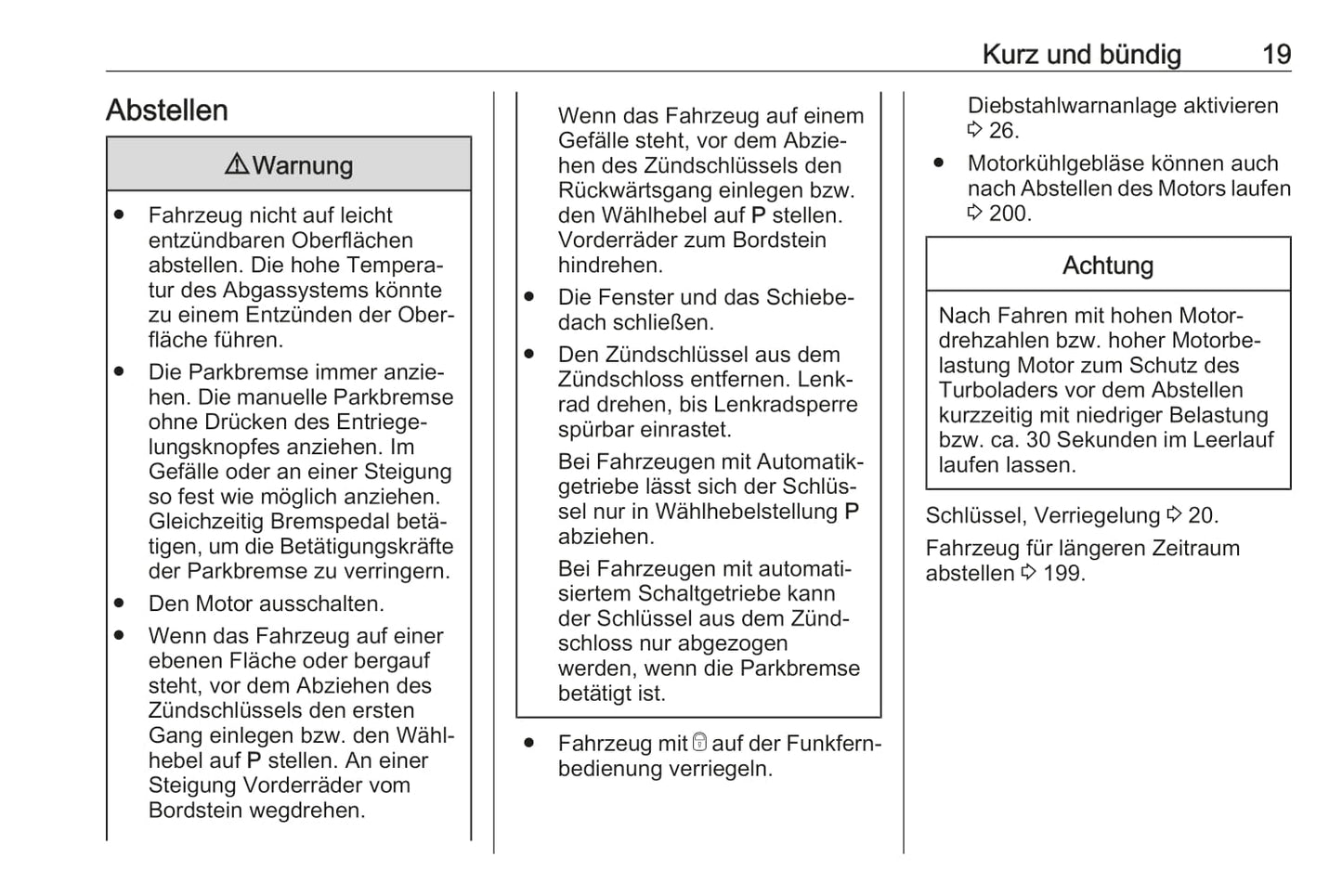 2018-2019 Opel Corsa Owner's Manual | German