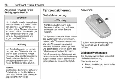 2018-2019 Opel Corsa Owner's Manual | German