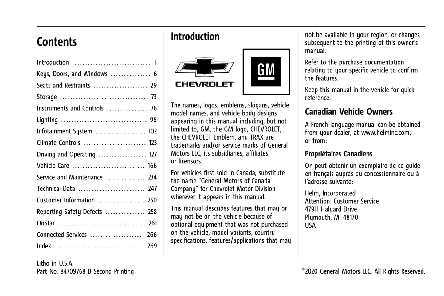 2021 Chevrolet Trax Owner's Manual | English