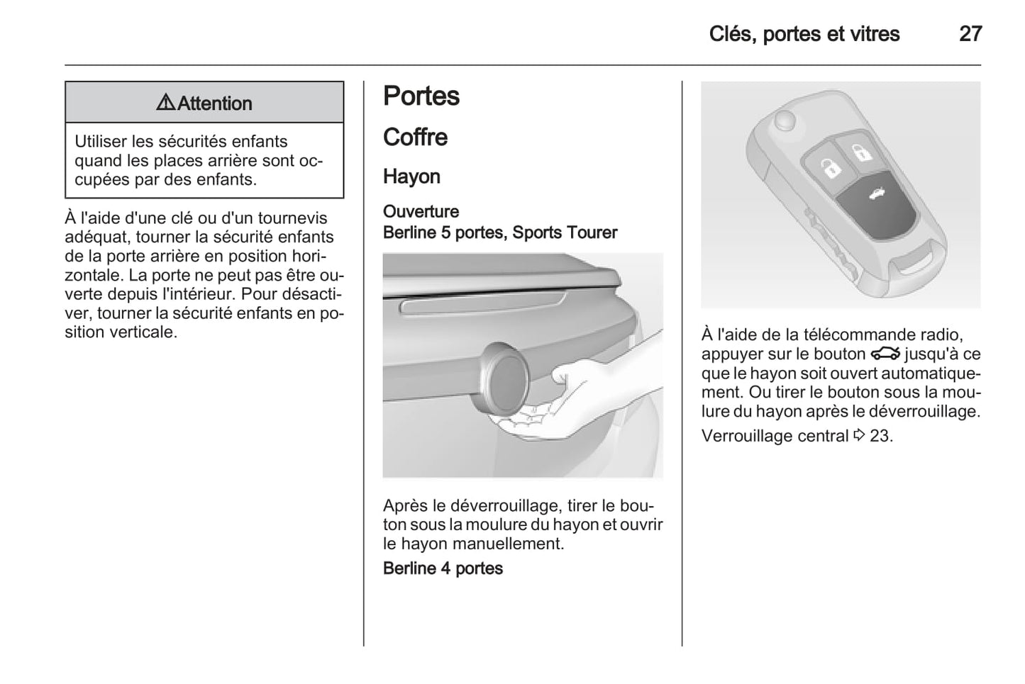 2012-2013 Opel Insignia Manuel du propriétaire | Français