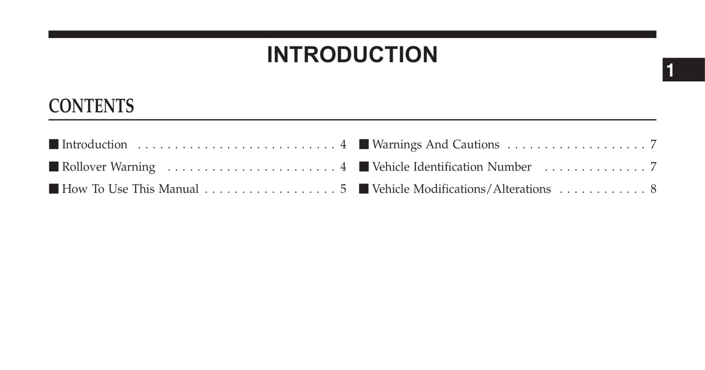 2006-2012 Dodge Nitro Manuel du propriétaire | Anglais