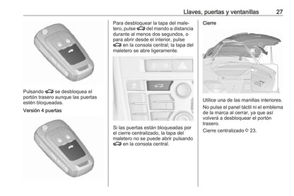 2015-2018 Opel Astra/Astra GTC Owner's Manual | Spanish