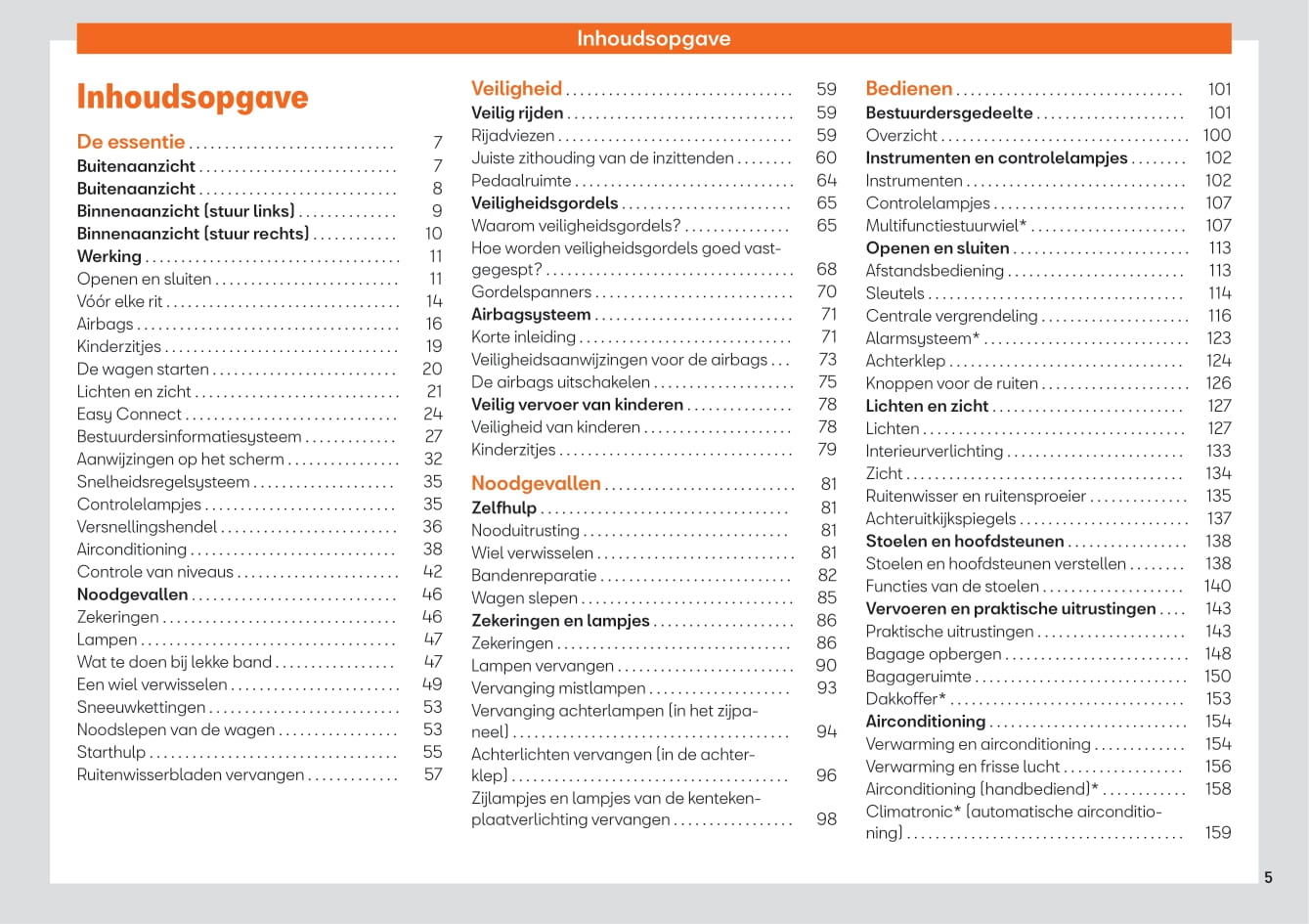 2018-2019 Seat Toledo Owner's Manual | Dutch