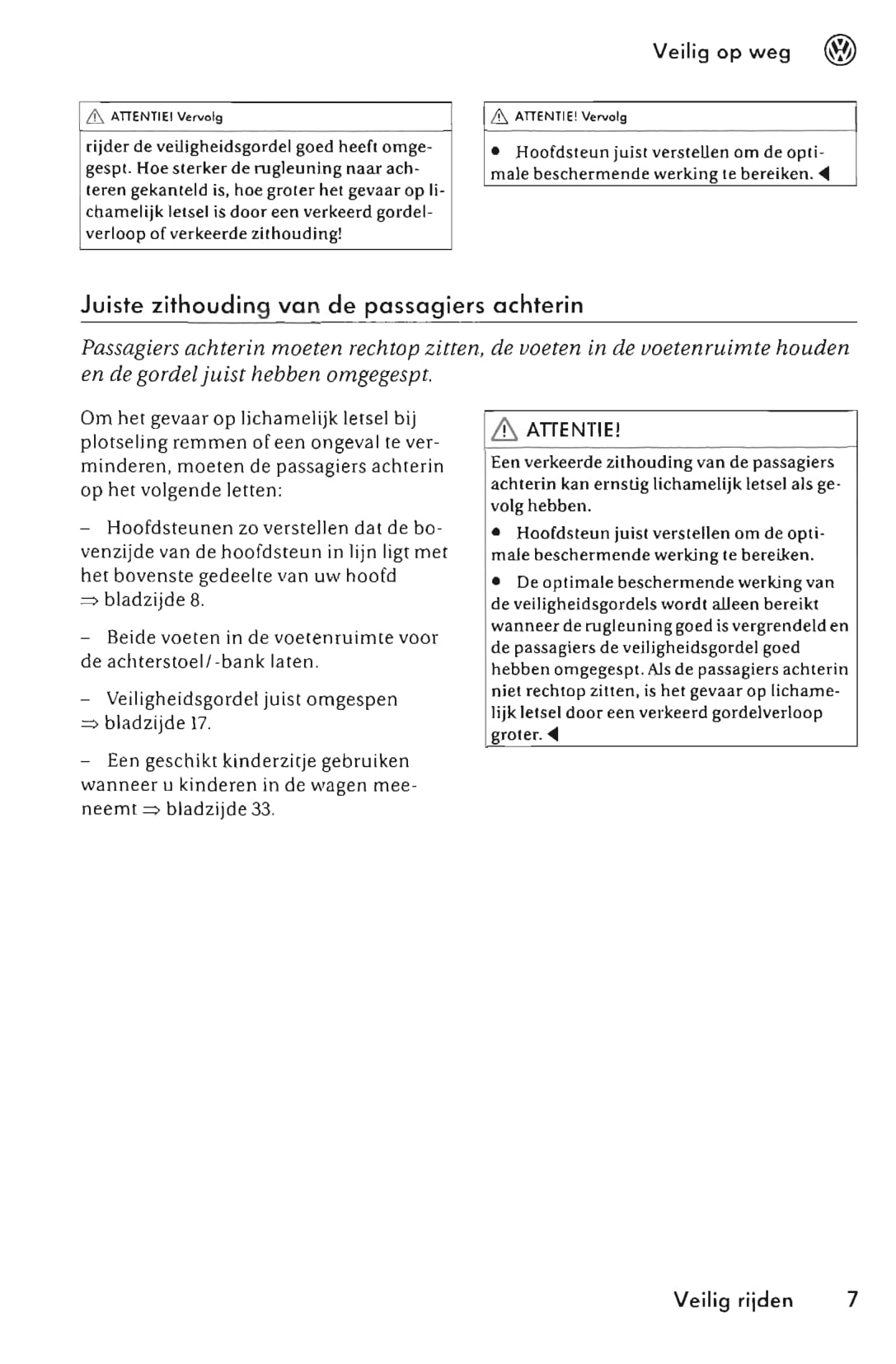 2005-2011 Volkswagen Fox Owner's Manual | Dutch
