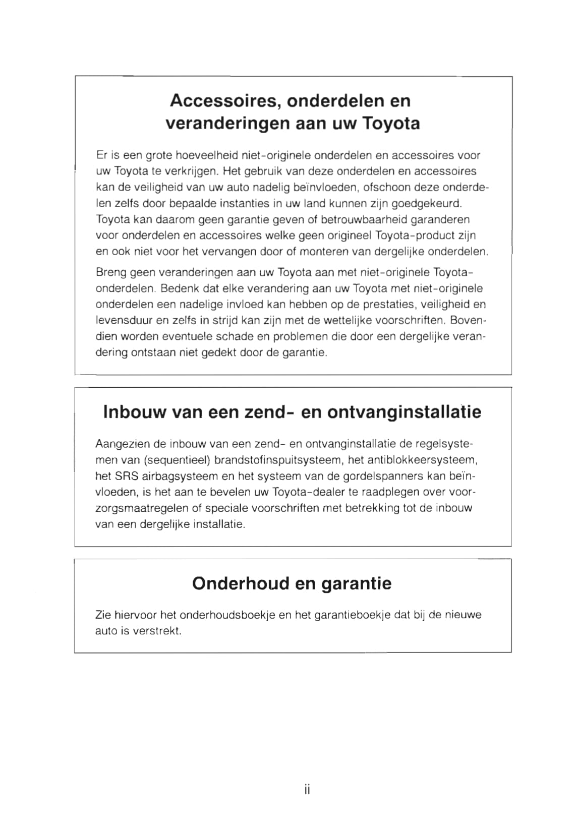 2000-2001 Toyota Yaris Verso Gebruikershandleiding | Nederlands