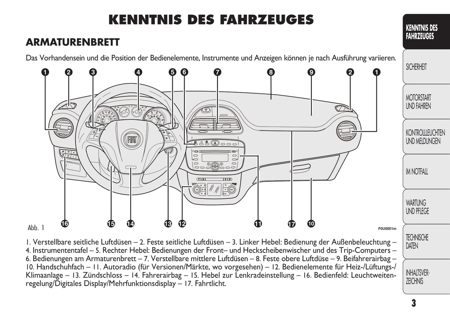 2009-2012 Fiat Punto Evo Manuel du propriétaire | Allemand