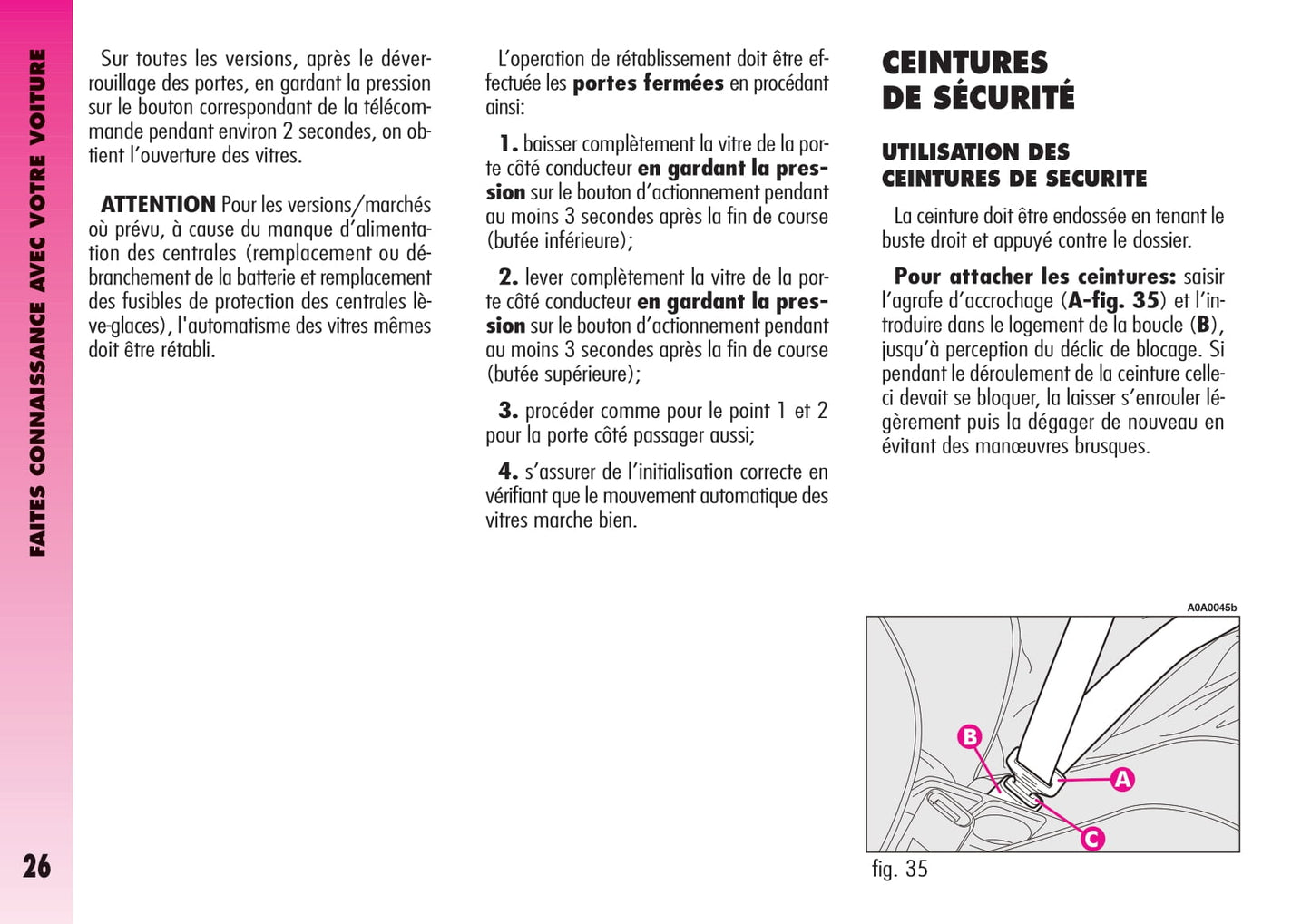 2004-2007 Alfa Romeo GT Owner's Manual | French