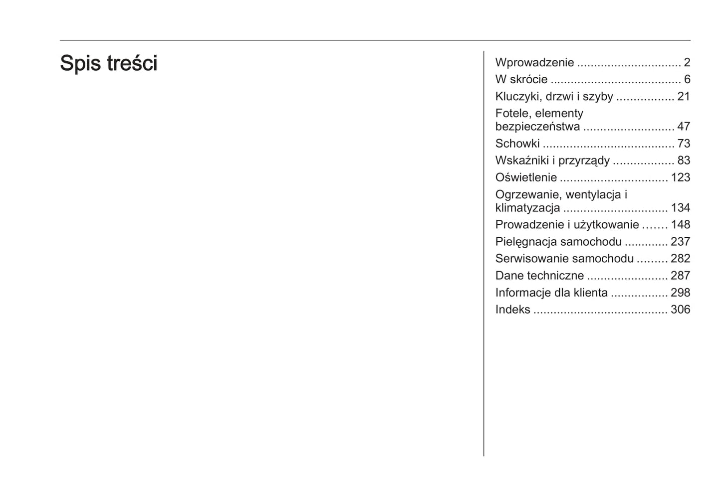 2019-2020 Opel Grandland X Owner's Manual | Polish