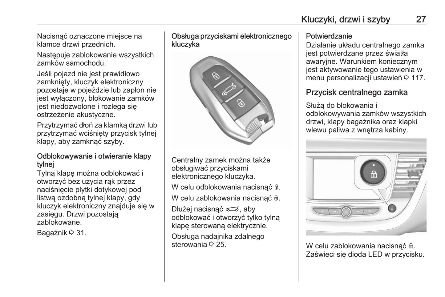 2019-2020 Opel Grandland X Owner's Manual | Polish