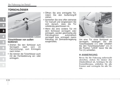2006-2007 Kia Cerato Owner's Manual | German