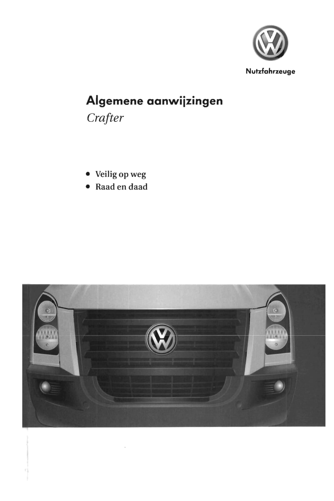 2006-2011 Volkswagen Crafter Manuel du propriétaire | Néerlandais