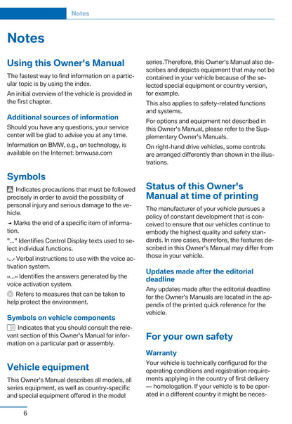 2014 BMW Z4 Owner's Manual | English