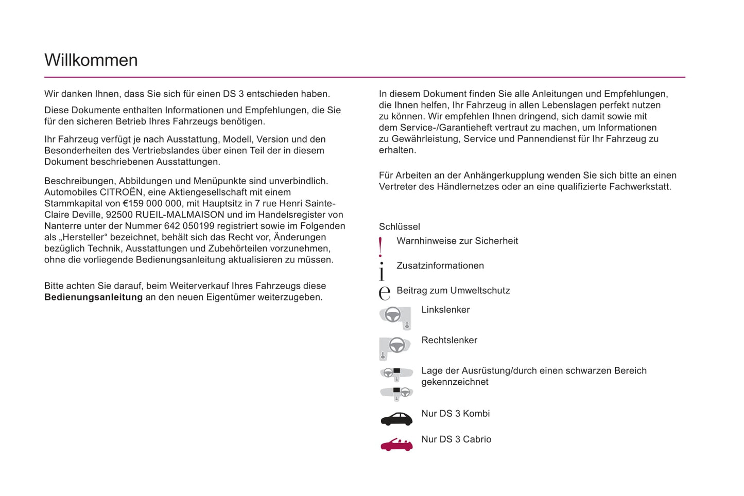 2018-2022 DS Automobiles DS 3/DS 3 Cabrio Gebruikershandleiding | Duits