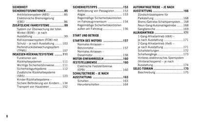 2019-2020 Jeep Cherokee Owner's Manual | German