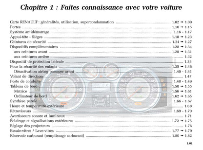 2002-2005 Renault Vel Statis Manuel du propriétaire | Français