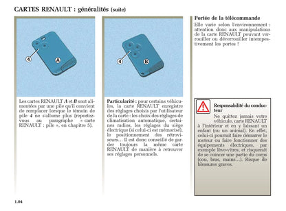 2002-2005 Renault Vel Statis Manuel du propriétaire | Français