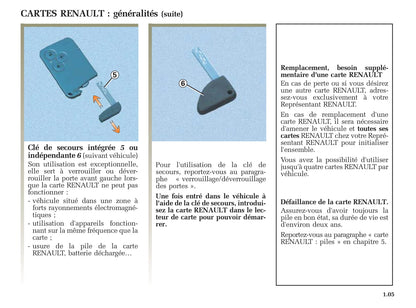 2002-2005 Renault Vel Statis Manuel du propriétaire | Français