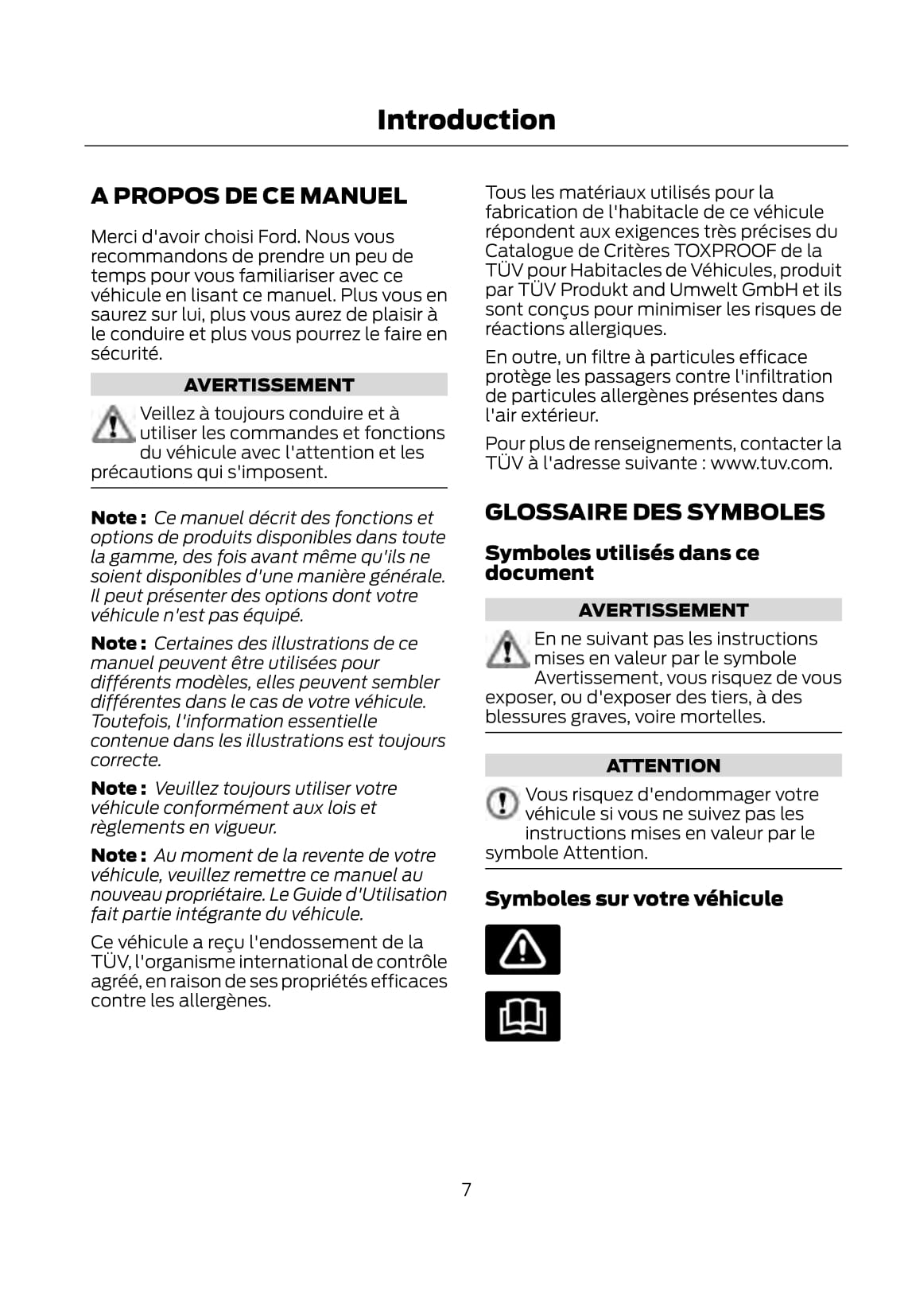 Ford Tourno Connect / Transit Connect Guide d'utilisation 2007 - 2014