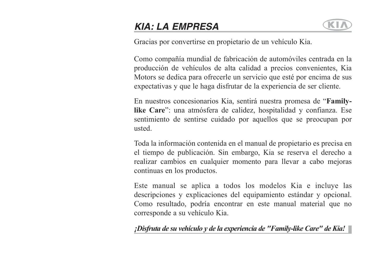 2009-2012 Kia Sorento Manuel du propriétaire | Espagnol