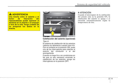2011-2012 Kia Sorento Owner's Manual | Spanish