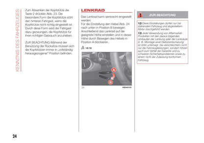 2016-2022 Abarth 595 Manuel du propriétaire | Allemand