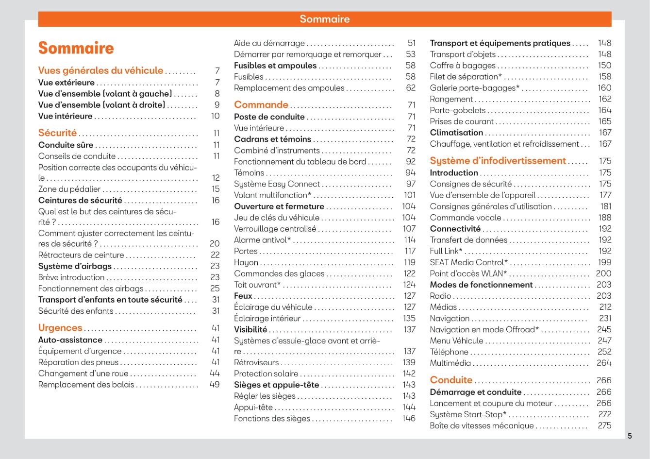 2019-2020 Seat Leon Owner's Manual | French