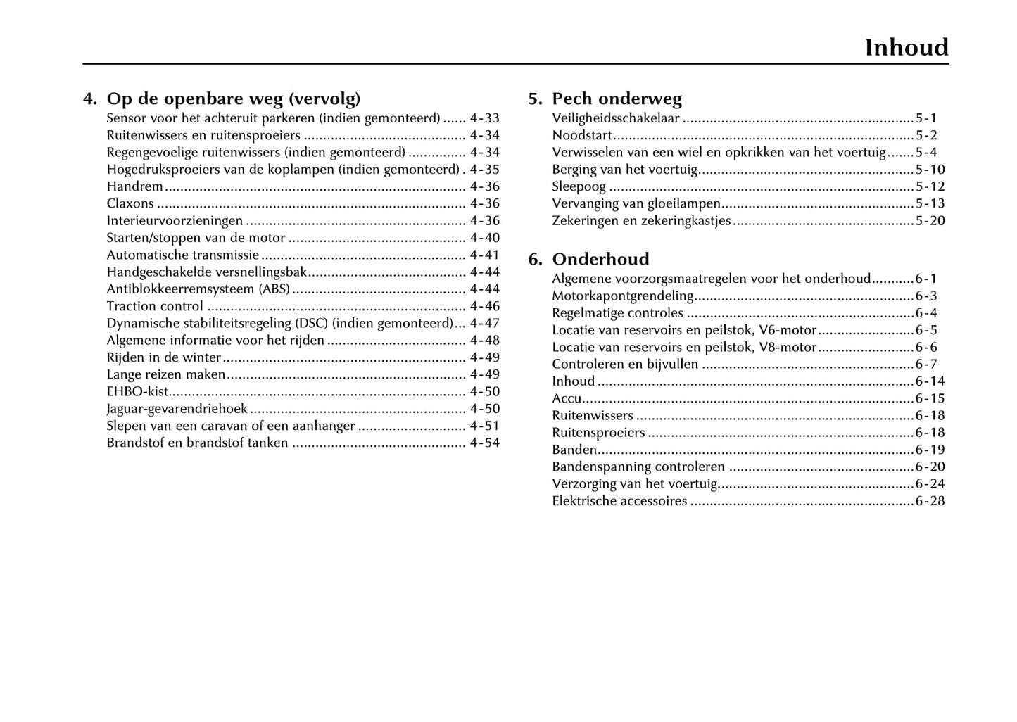 2000-2001 Jaguar S-Type Owner's Manual | Dutch