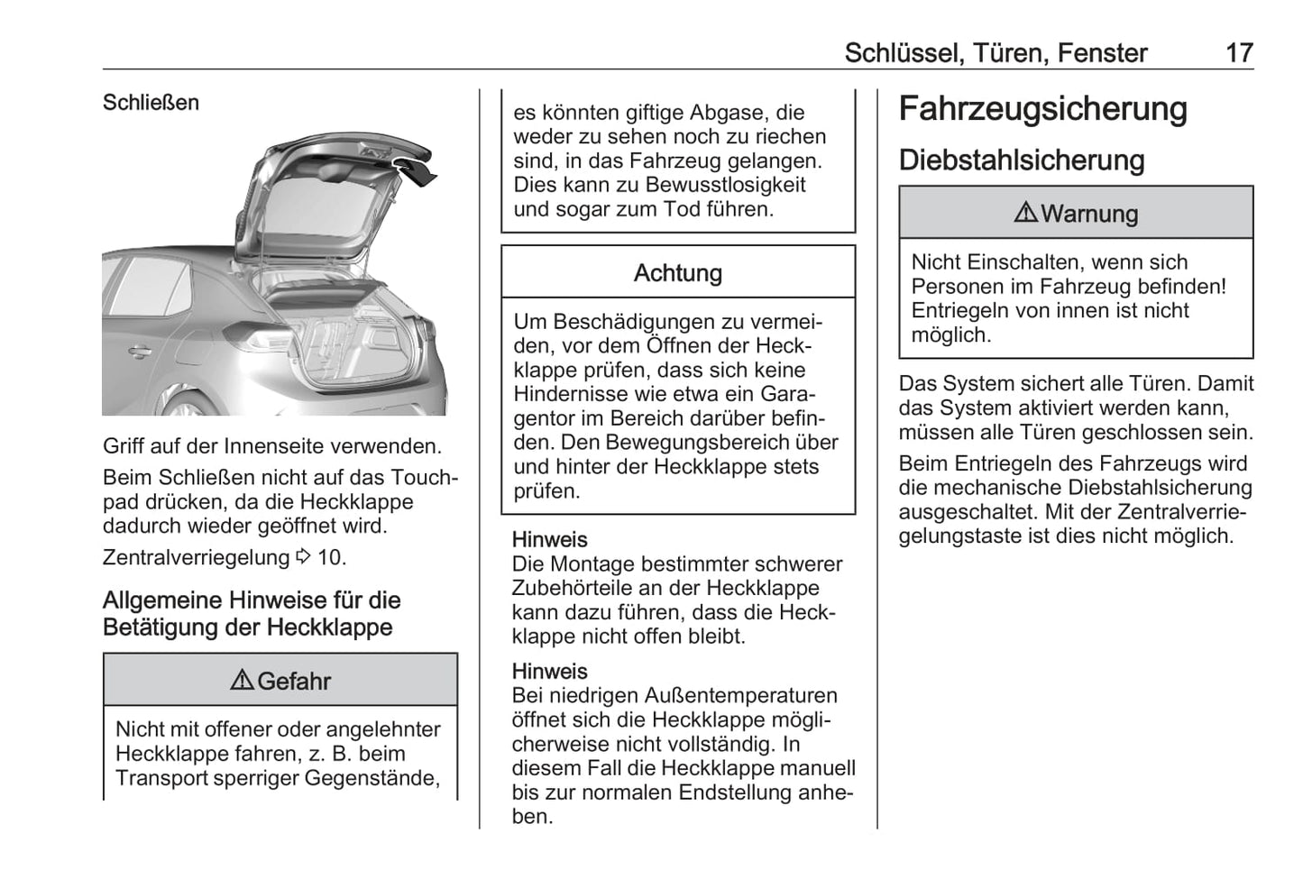 2021 Opel Corsa/Corsa-e Owner's Manual | German