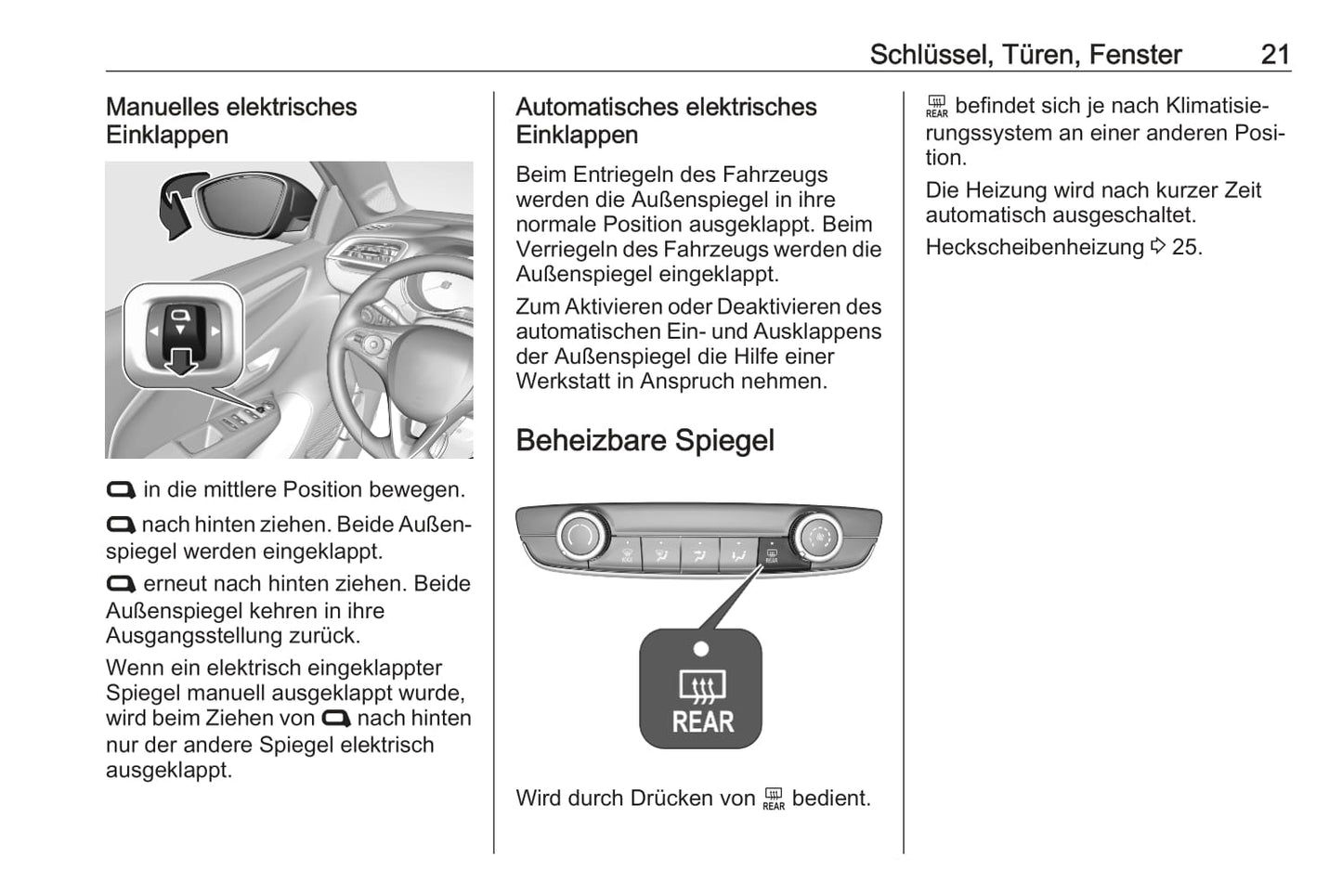 2021 Opel Corsa/Corsa-e Owner's Manual | German