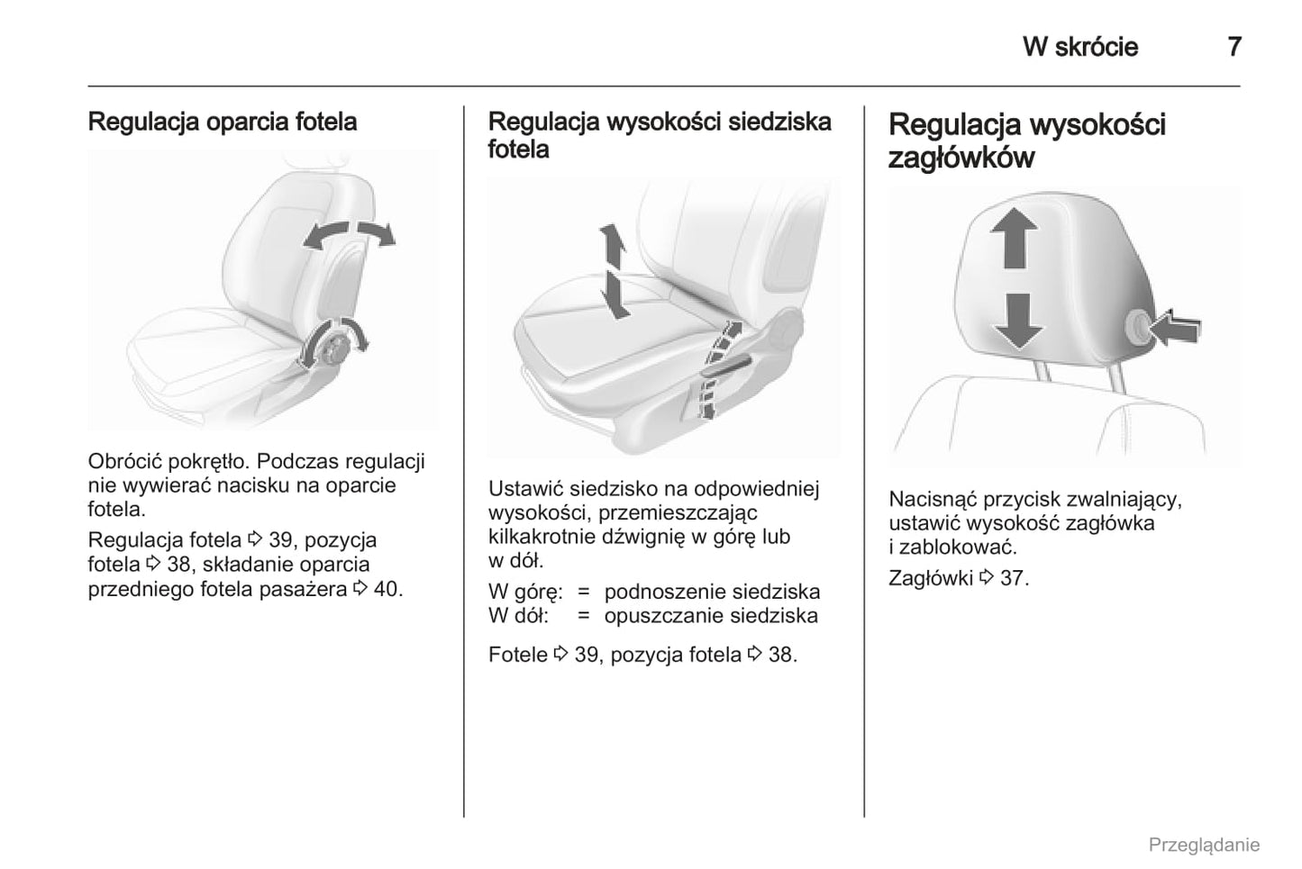 2012 Opel Corsa Owner's Manual | Polish