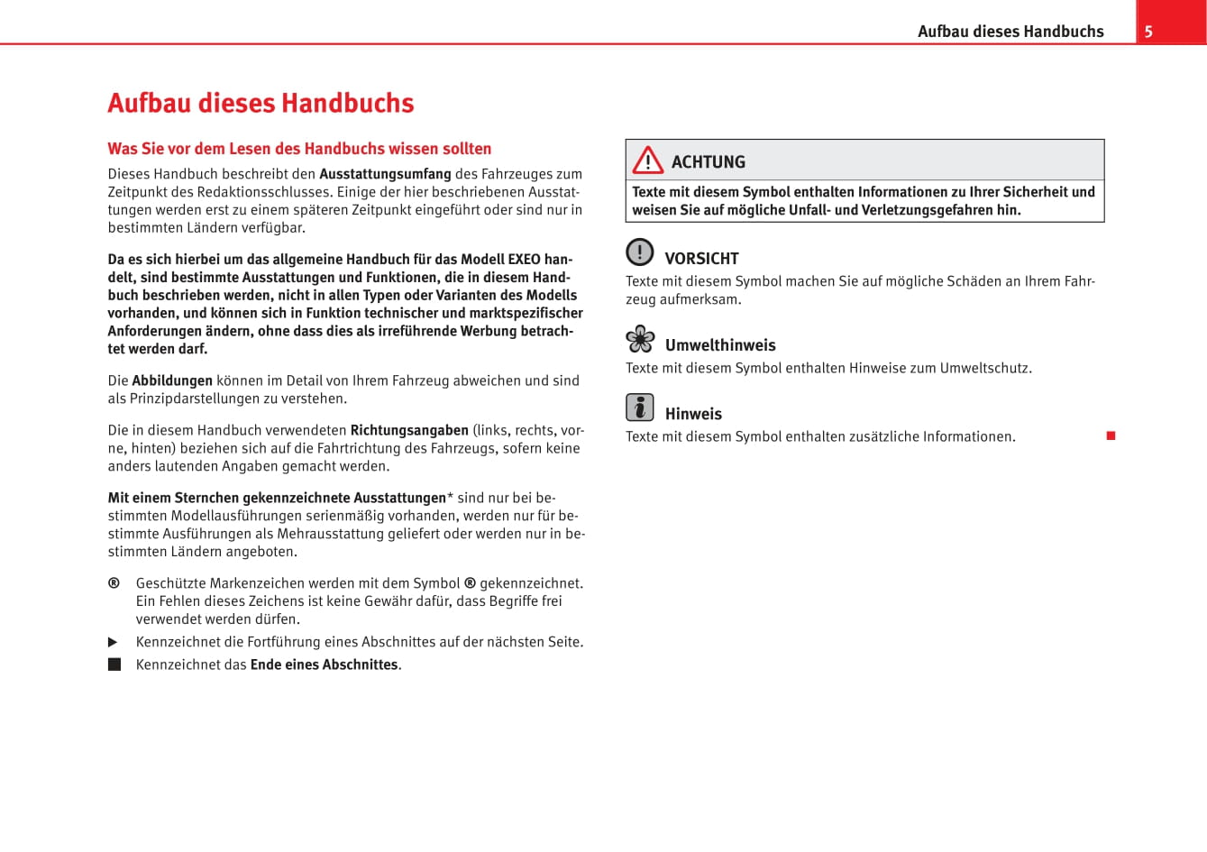 2012 Seat Exeo Gebruikershandleiding | Duits