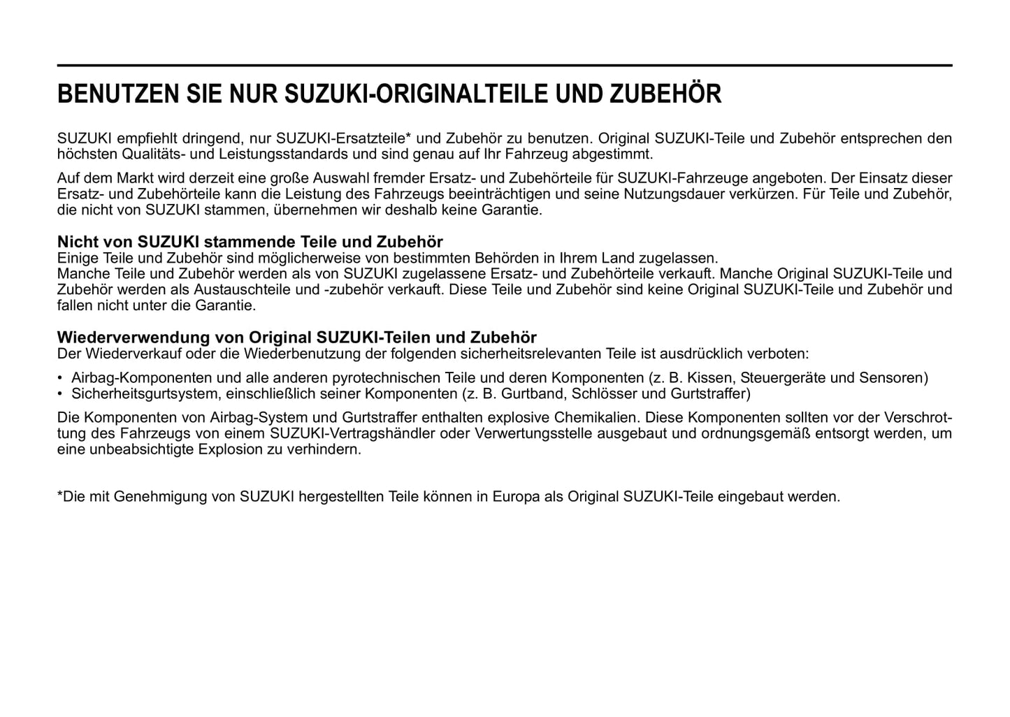 2016-2017 Suzuki Vitara Owner's Manual | German