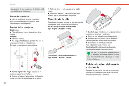 2020-2022 Citroën C3 Owner's Manual | Spanish
