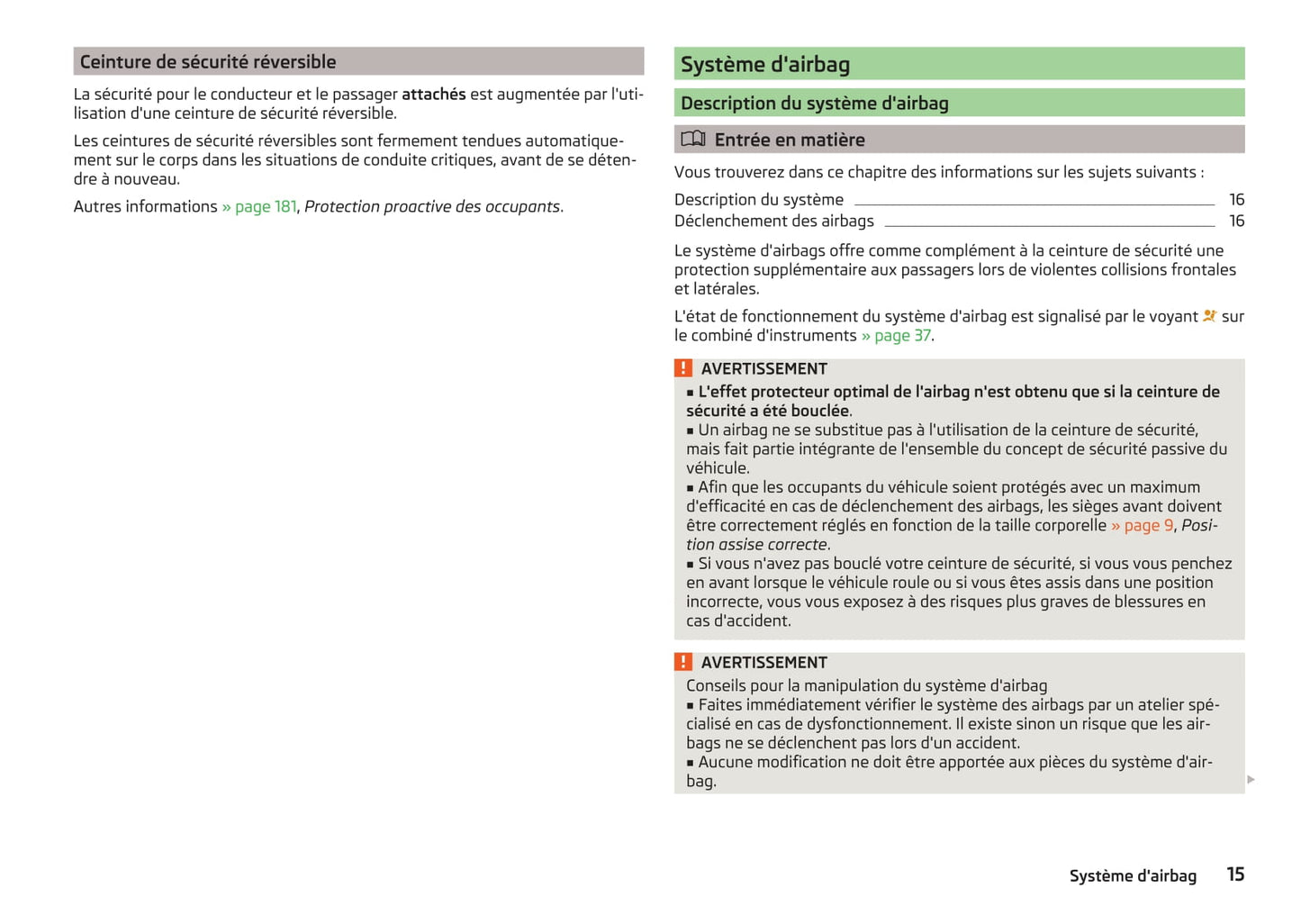 2013-2015 Skoda Superb Manuel du propriétaire | Français