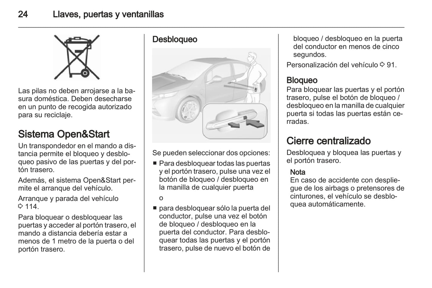 2012-2013 Opel Ampera Manuel du propriétaire | Espagnol