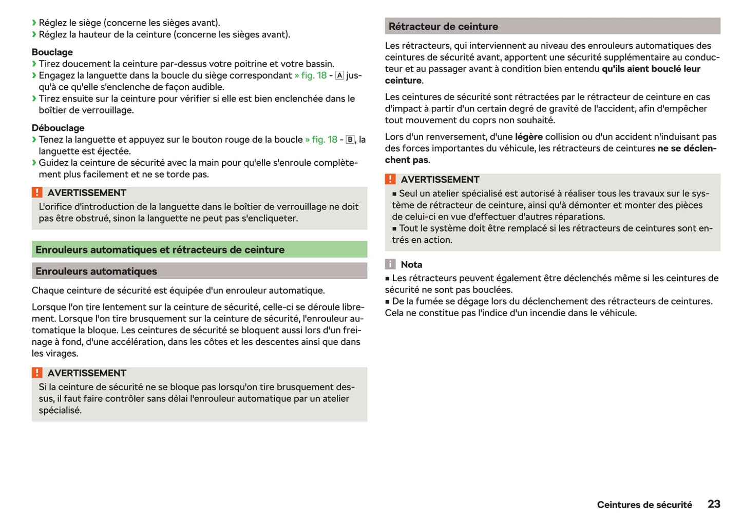 2015-2018 Skoda Fabia Manuel du propriétaire | Français