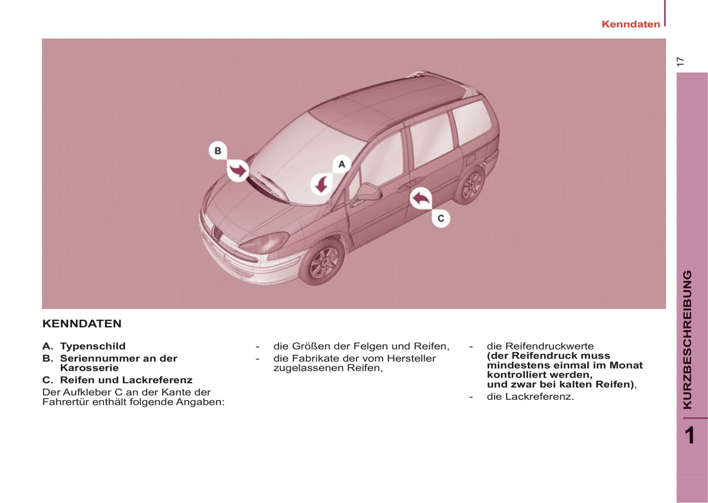 2013-2014 Peugeot 807 Owner's Manual | German