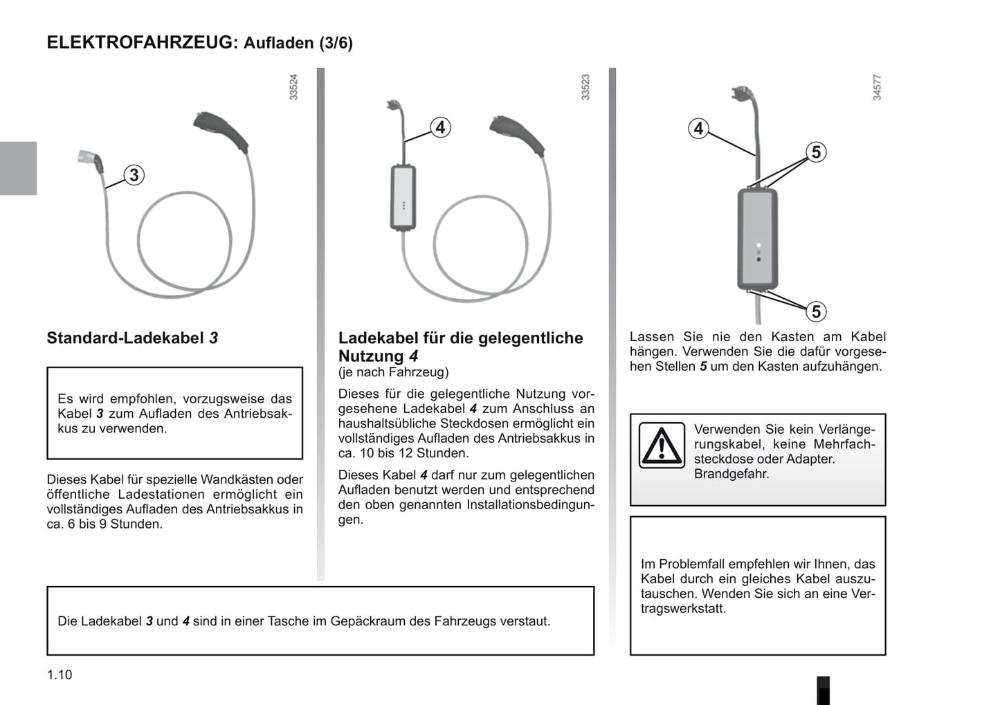 2012-2013 Renault Kangoo Z.E. Owner's Manual | German