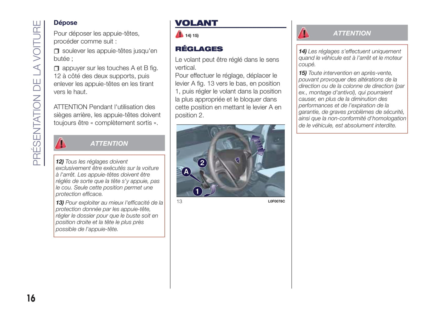 2015-2017 Lancia Ypsilon Owner's Manual | French