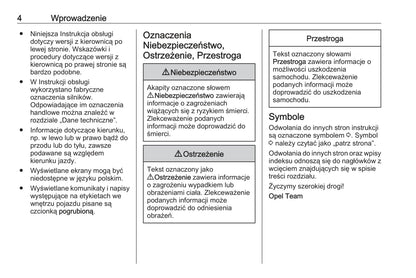 2019 Opel Vivaro Owner's Manual | Polish