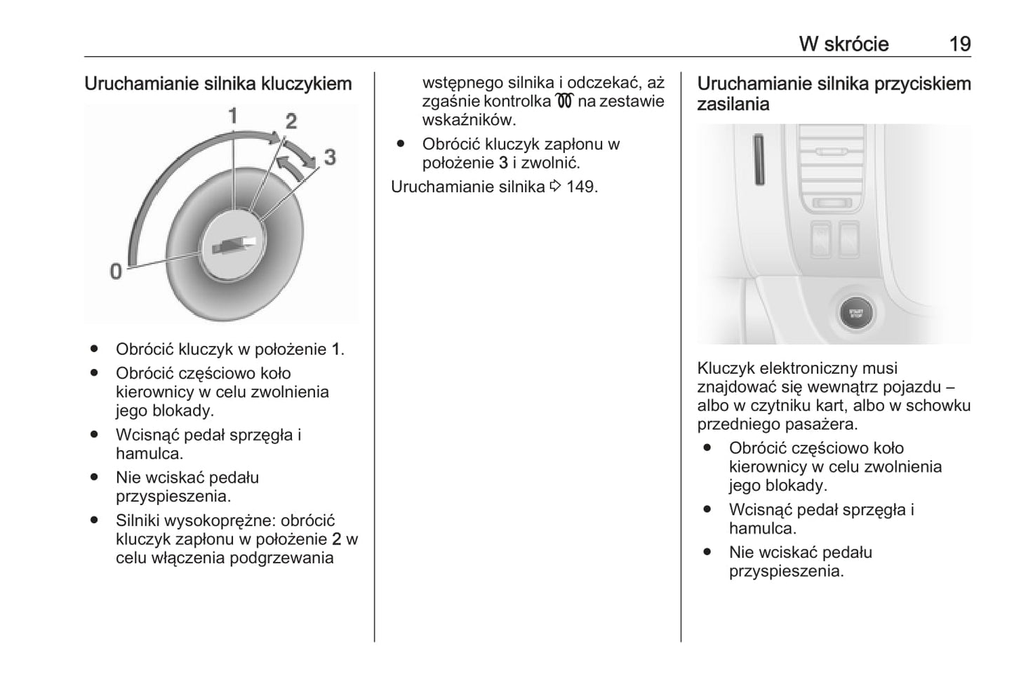 2019 Opel Vivaro Owner's Manual | Polish