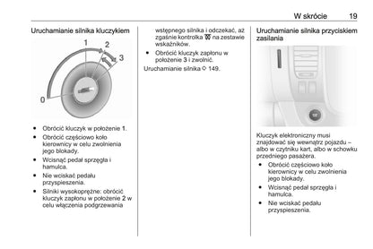 2019 Opel Vivaro Owner's Manual | Polish