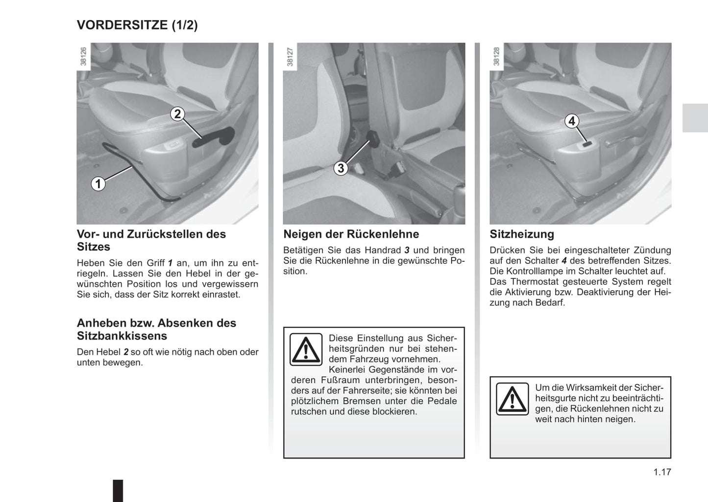 2017-2019 Renault Captur Owner's Manual | German