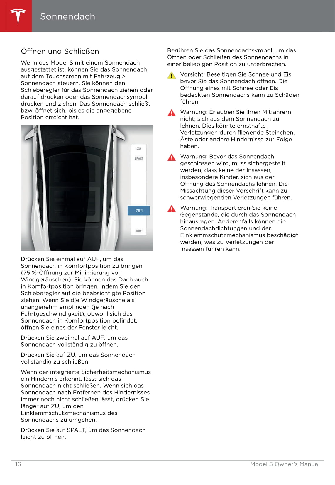 2016-2019 Tesla Model S Gebruikershandleiding | Duits