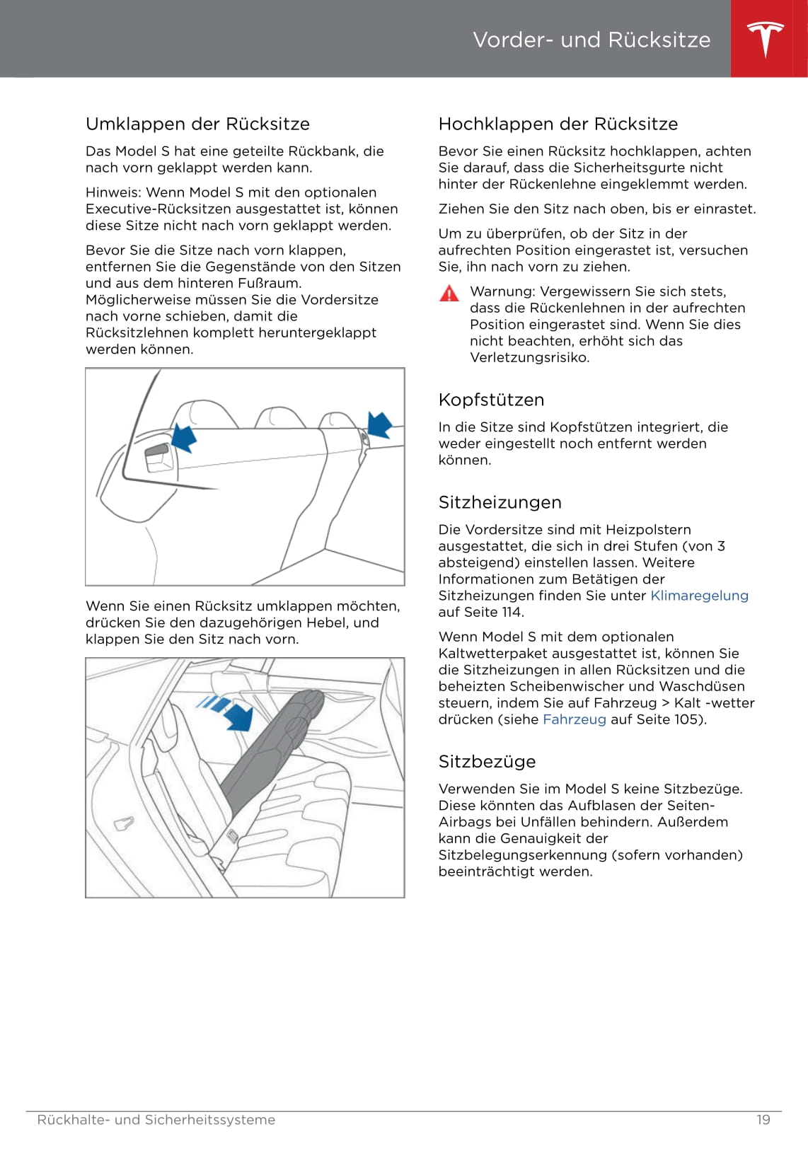 2016-2019 Tesla Model S Gebruikershandleiding | Duits