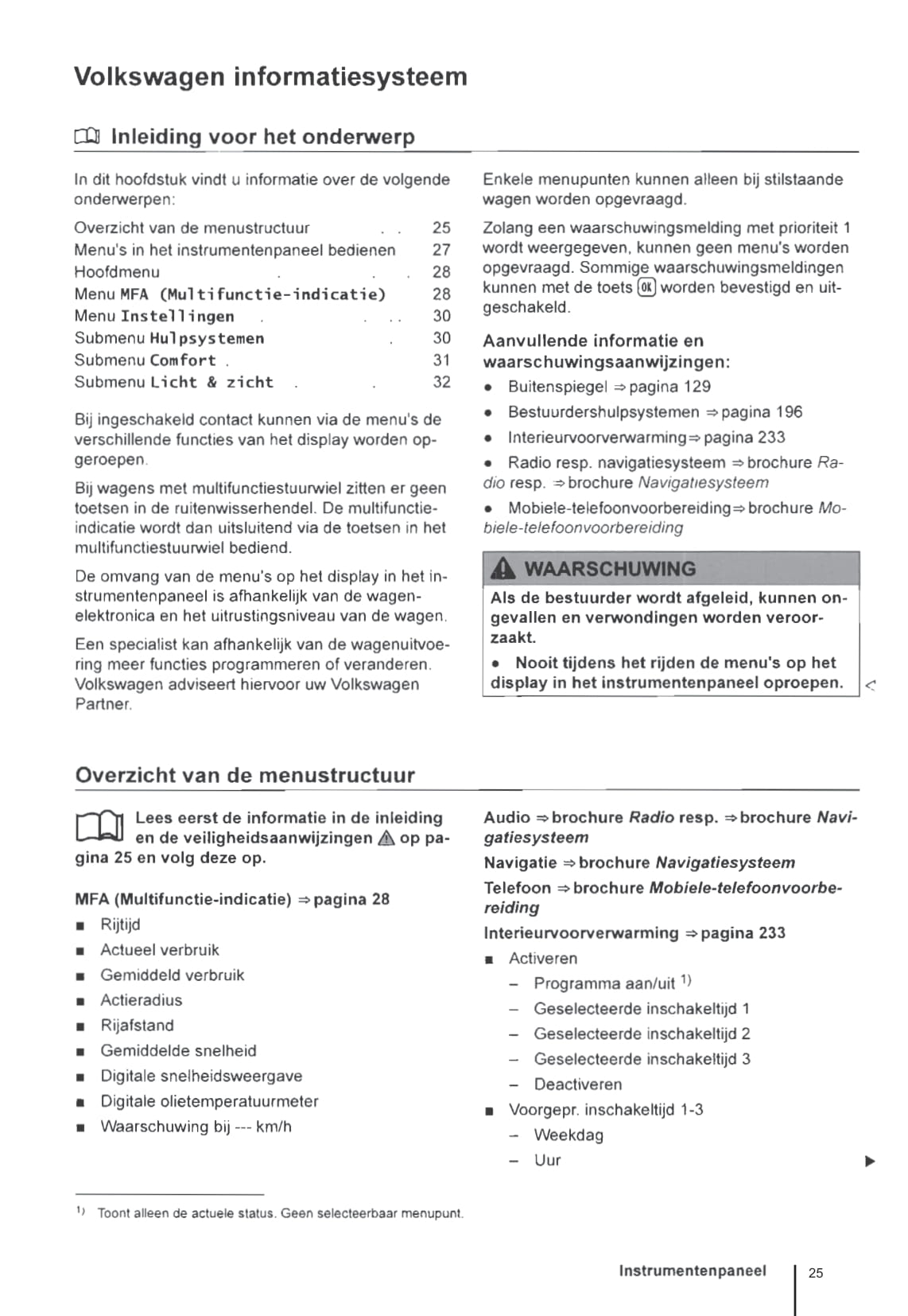 2011-2016 Volkswagen Eos Gebruikershandleiding | Nederlands