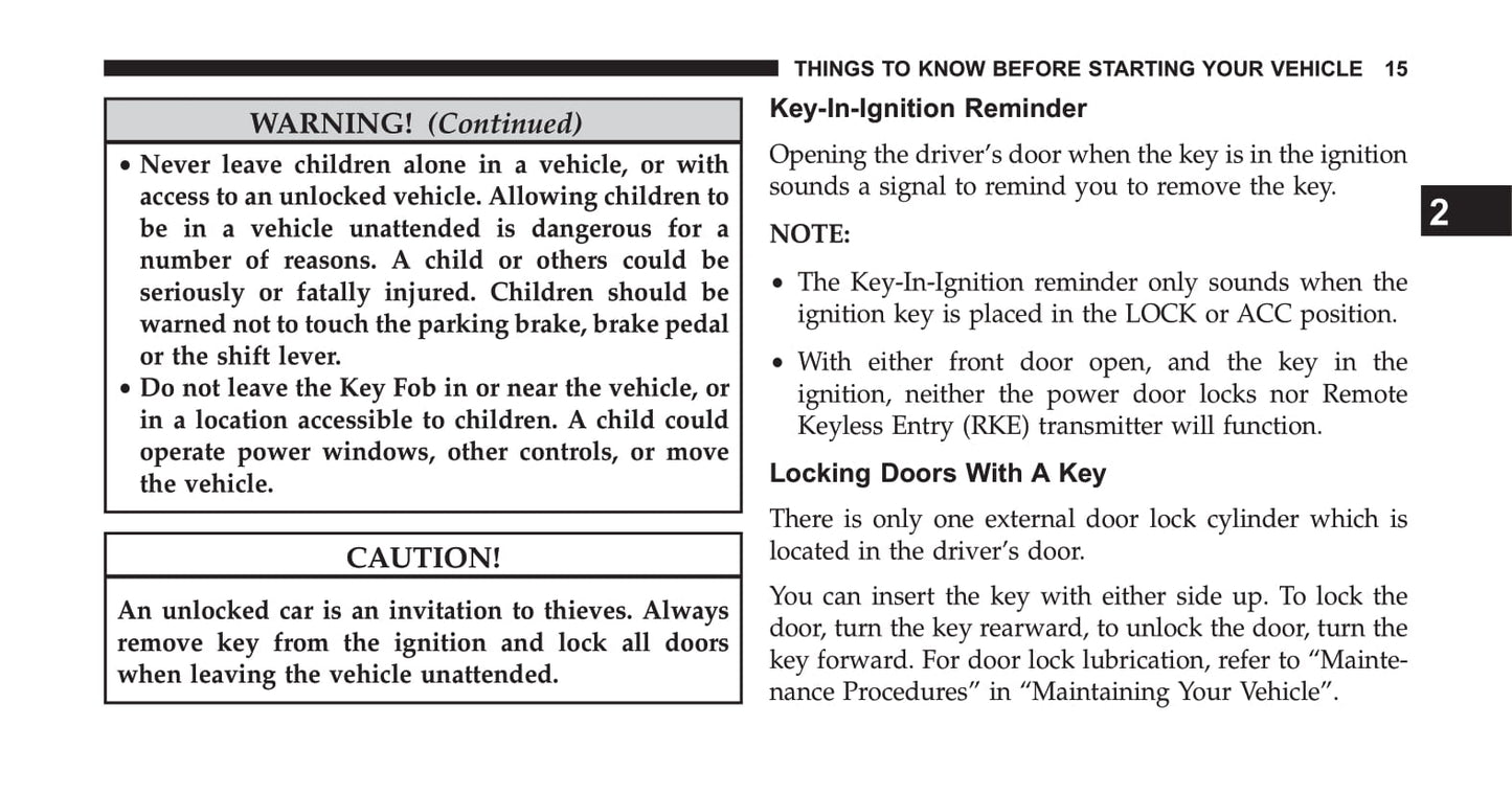 2014 Dodge Avenger Owner's Manual | French